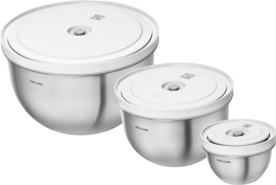 Set tasa vakum Zwilling Fresh & Save, çelik inox, 6 copë, argjendt e bardhë