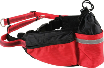 Појас за трчање Moov Adjustable, џеб за шише со вода, црн со црвена