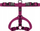 Shtrëngues qeni CHABA Guard Classic, L, për qen mesatar, ngjyrë burgundy