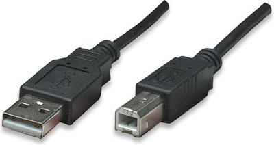 Kabllo USB Manhattan 374507, USB A me USB B, 0.5 m, e zezë