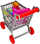 Lodër karrocë supermarket MEGA CREATIVE 482751, me gjona kuzhine, shumëngjyrëshe
