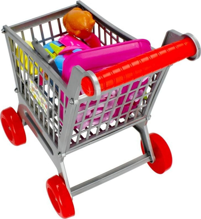 Lodër karrocë supermarket MEGA CREATIVE 482751, me gjona kuzhine, shumëngjyrëshe