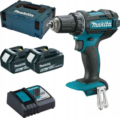 Çekiç-vidhosëse me bateri Makita DDF482RTJ, 18V, 1900 rpm, ngjyrë blu e zezë