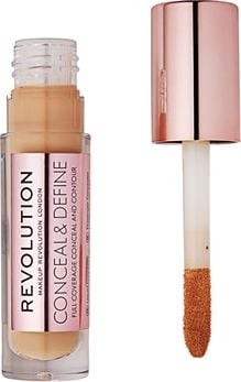 Коректор за лице Makeup Revolution Conceal and Define C12, 3.4 ml, средно темна нијанса