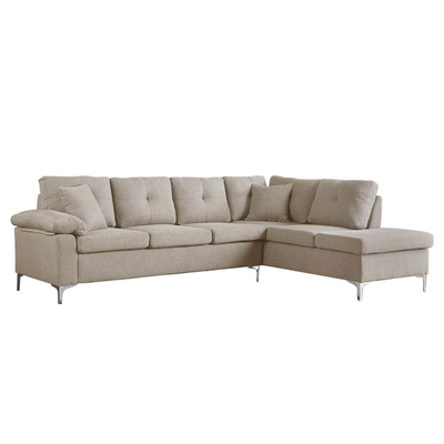 Divan këndor Bolero Right, 282x197x90 cm, tekstil, bezhë