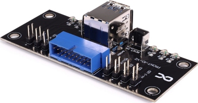 Panel frontor I/O Alphacool ES 25057, USB 3.0, me komplet kabllosh, i zi