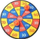 Lojë darts me velcro Macyszyn Toys, diametër 28 cm, shumëngjyrëshe