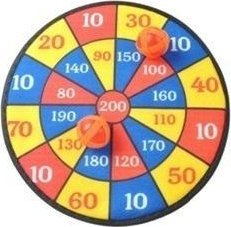 Lojë darts me velcro Macyszyn Toys, diametër 28 cm, shumëngjyrëshe