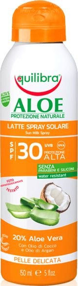 Qumësht dielli sprej Equilibra Aloe, SPF 30, 150 ml