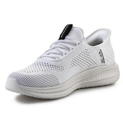 Патики Skechers Slade Quinto M 210810WHT, природна кожа, Memory Foam, бели