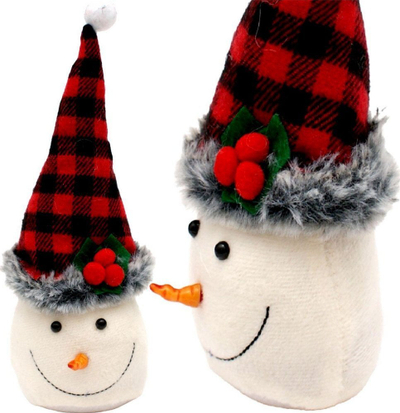 Figurinë dekoruese borbardhë Saska Garden Christmas Snowman, 20 cm, e bardhë