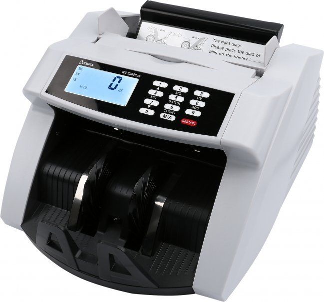 Makina numërimi kartëmonedhash Olympia NC 520 Plus, ekran LCD, e bardhë
