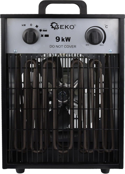 Електричен грејач со вентилатор GEKO 9kW, IP44, пренослив, син