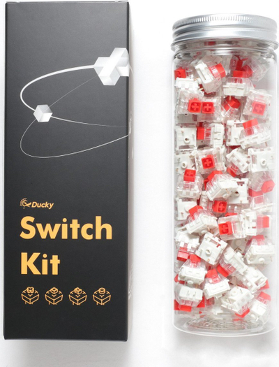 Set switche mekanike Ducky Kailh Box Red, linear, 110 copë, të kuqe