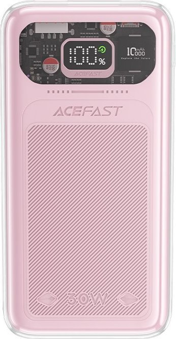 Power bank ACEFAST M1 Crystal, 10000mAh, 30W, rozë