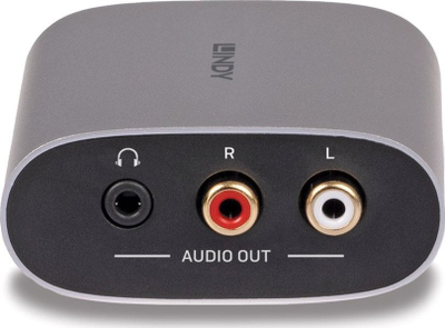 Konvertues audio Lindy 38363, HDMI ARC në RCA dhe 3.5mm, argjendtë