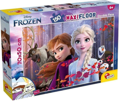 Puzzle dyshemeje Lisciani Disney Frozen, 150 copë, maxi, dyanshëm