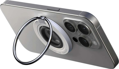 Mbajtëse magnetike telefoni Joyroom JR-ZS383 MagSafe, unazë silikoni, për iPhone 12 15, e zezë