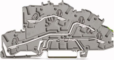 Терминален блок Wago 2003-7645, 3 нивоа 2.5mm² L L PE, сив