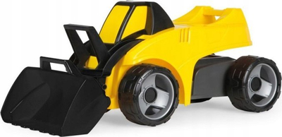 Eskavator ride-on Lena Giga Trucks, për fëmijë, plastikë, verdhë e zezë
