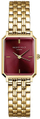 Orë dore për goca Rosefield Octagon XS Burgundy Sunray Steel Gold OBGSG-O83