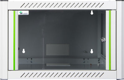 Kabinet rack muri Lanview RWM06U56WH, 6U, me derë xhami, ngjyrë e bardhë