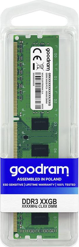 Memorie GoodRam DDR3, 4 GB, 1600 MHz, CL11, GR1600D3V64L11S/4G