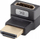 Adapter HDMI Lanberg 2.1, 8K, 90° përpjetë, gri e zezë