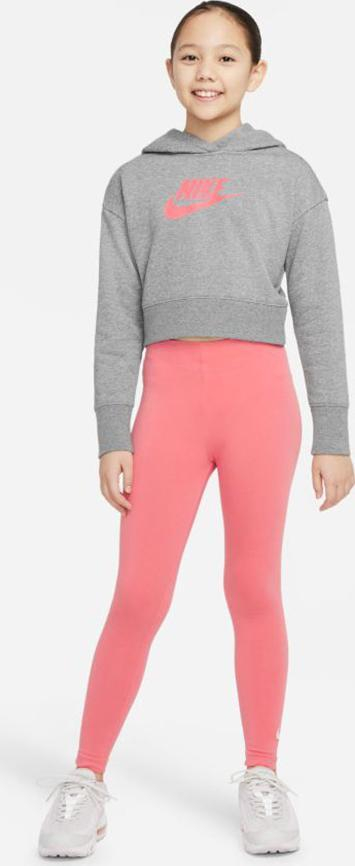 Bluza me kapuç Nike Sportswear Club Jr DC7210, për goca, gri e hapur