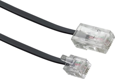 Поврзувачки кабел Schwaiger RJ11 во RJ45, 6 m, црн