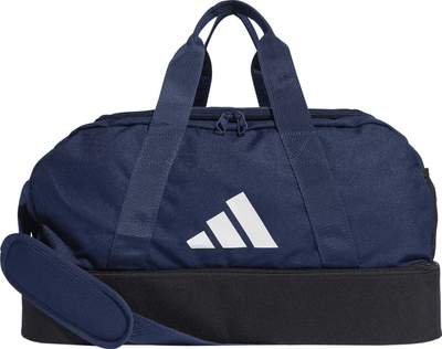 Çantë sportive Adidas Tiro Duffel Bag BC S IB8649, e vogël, material poliester, blu navy