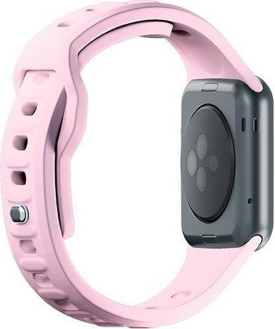 Rrip silikoni 3mk për Apple Watch, kompatibil seri 1 deri 9 SE Ultra, rozë