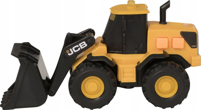 Lodër eskavator JCB Teamsterz, me drita edhe zëra, plastik, i verdhë