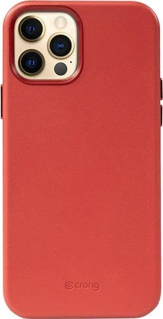 Futrollë Crong Essential Cover, për iPhone 12 Pro Max, lëkurë eko, e kuqe