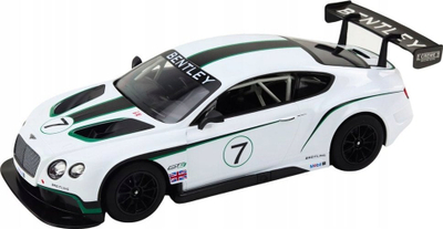 Makina me telekomandë Rastar Bentley Continental GT3, 1:14, 2.4GHz, e bardhë