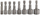 Set nastavcash kaçavidë, 5 13 mm, HEX 1/4", 8 copë, gri