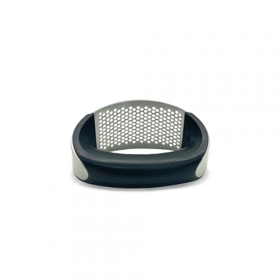 Shtypëse hudhre Vanora Curved, 10.8x5x7.2 cm, çelik inox dhe plastikë, e zezë dhe argjendtë