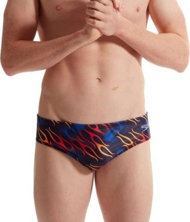 Rrobë banje për burra Speedo Club Training 8cm, Endurance+, allover, blu portokalli