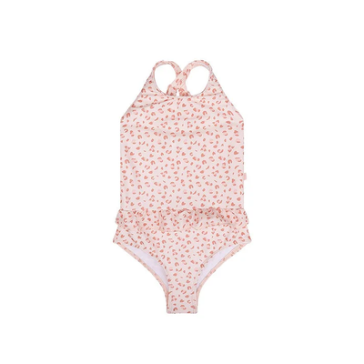 Swimsuit | Leopard Old Pink | për vajza pa mëngë  146/152