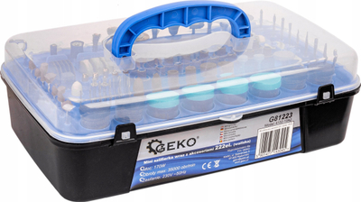 Mulli elektrik GEKO Multi Grinder, 170W, 222 aksesorë, blu