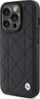Futrollë BMW Leather Quilted për iPhone 15 Pro Max, lëkurë, e zezë