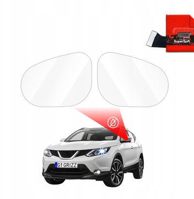 Folie mbrojtëse pasqyrash Grizz Protector Nissan Qashqai 2013-2017, rezistente ndaj ujit, transparente