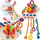 Lodër senzoriale Sensor Toy Teether 23968, 6 në 1, për beba, me shumë ngjyra