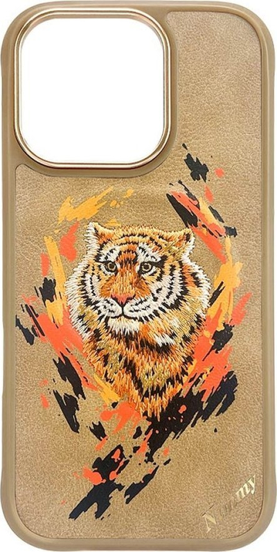 Kапак Nimmy Tiger MagSafe за iPhone 16 Pro, TPU PC, светло кафена боја