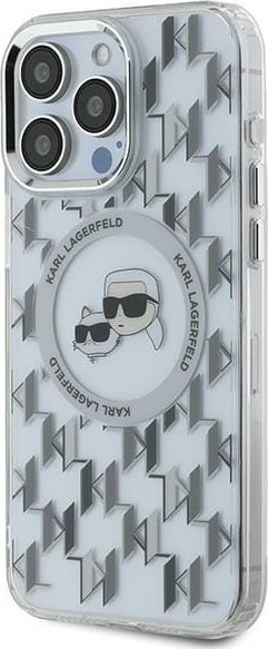 Futrollë Karl Lagerfeld KLHMP15LHMCKMHT për iPhone 15 Pro 6.1", MagSafe, e tejdukshme