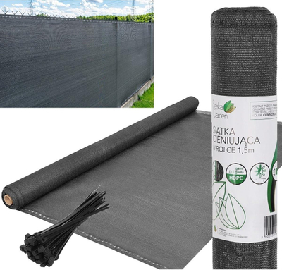 Rrjetë hijëzuese Saska Garden Shading Net 90, 1.5 x 50 m, mbrojtje UV, gri