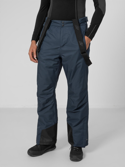Ски панталони 4F H4Z22 SPMN001, Regular Fit, со ремени, темно сини