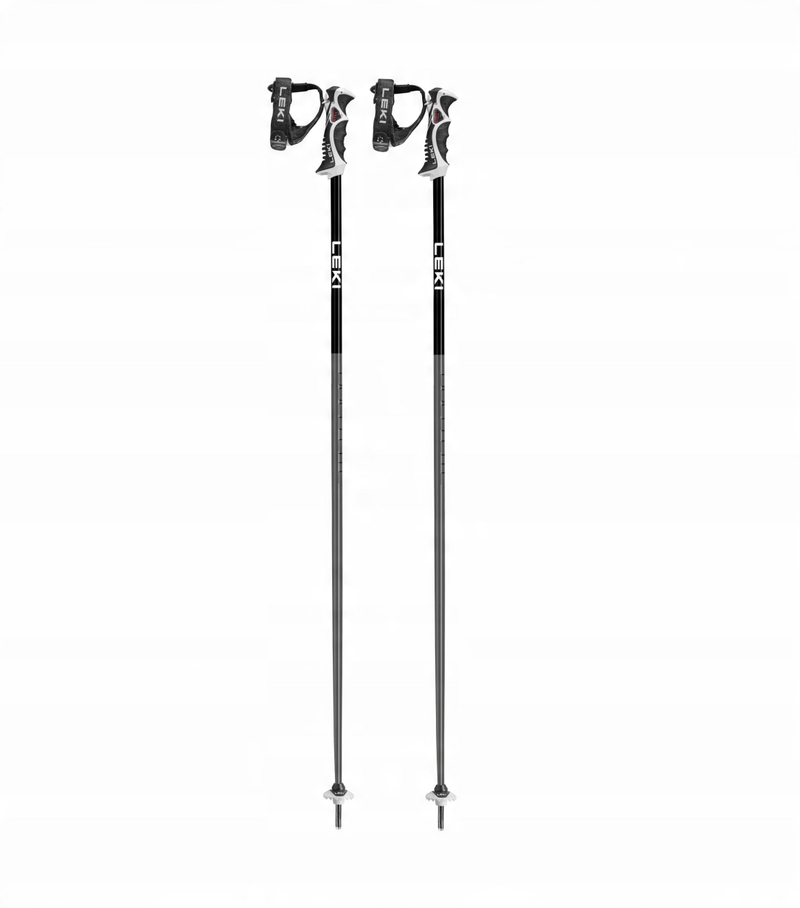 Shkopinj skish Leki Bold Lite S, 125 cm, alumini, gri e zezë e kaltër