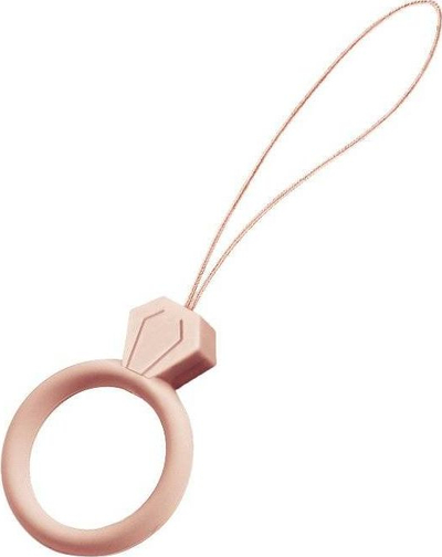 Varëse telefoni Hurtel Diamond Ring, silikoni, për gisht, rozë e hapur