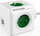 Priza ndarëse PowerCube Original (2202GN/FROUPC), 4 slote, 2 porte USB, të bardha / gjelbra